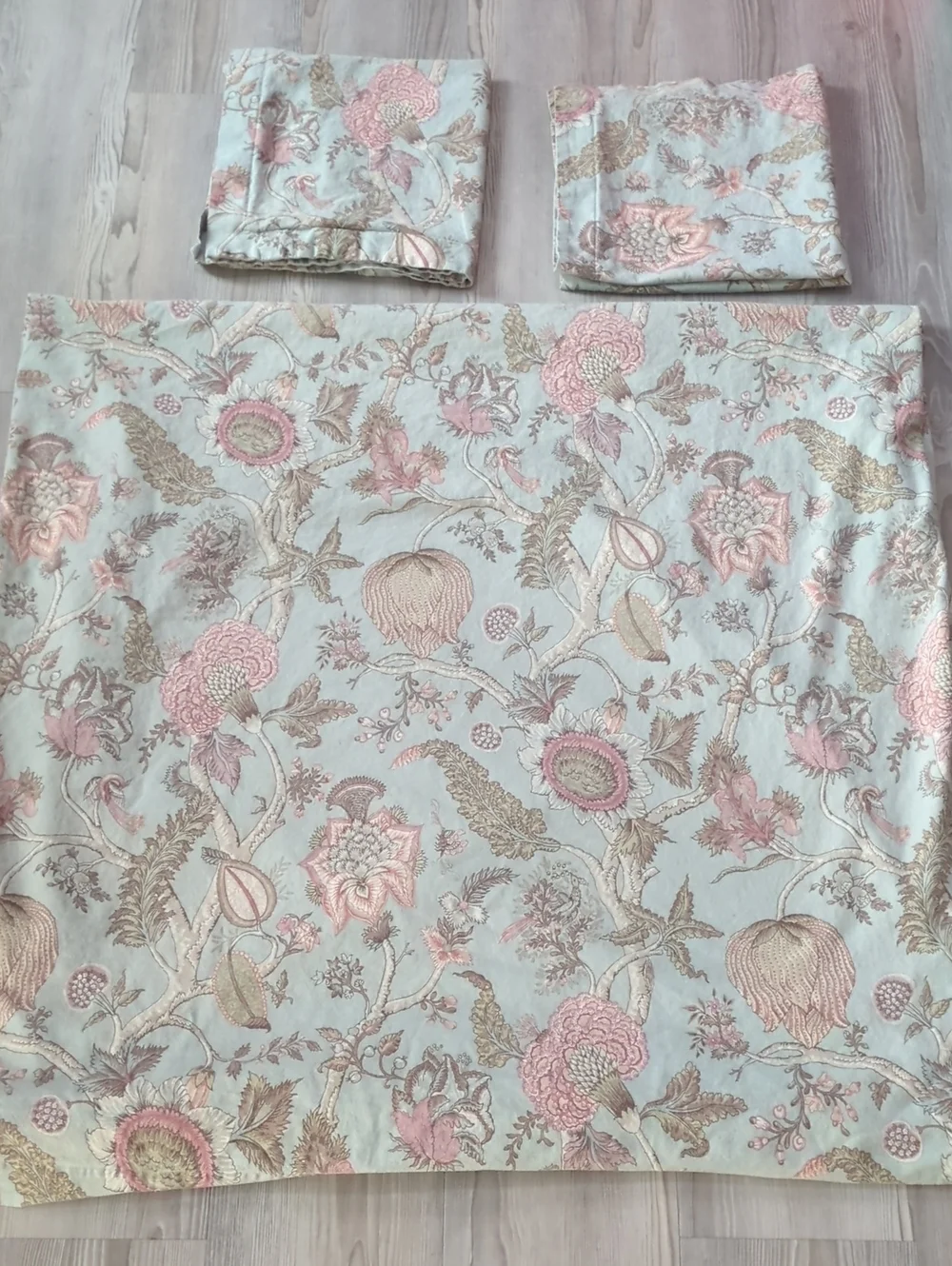 Pottery Barn Cosette Palampore Full Queen Duvet 2 Euro Shams Linen Cotton RARE